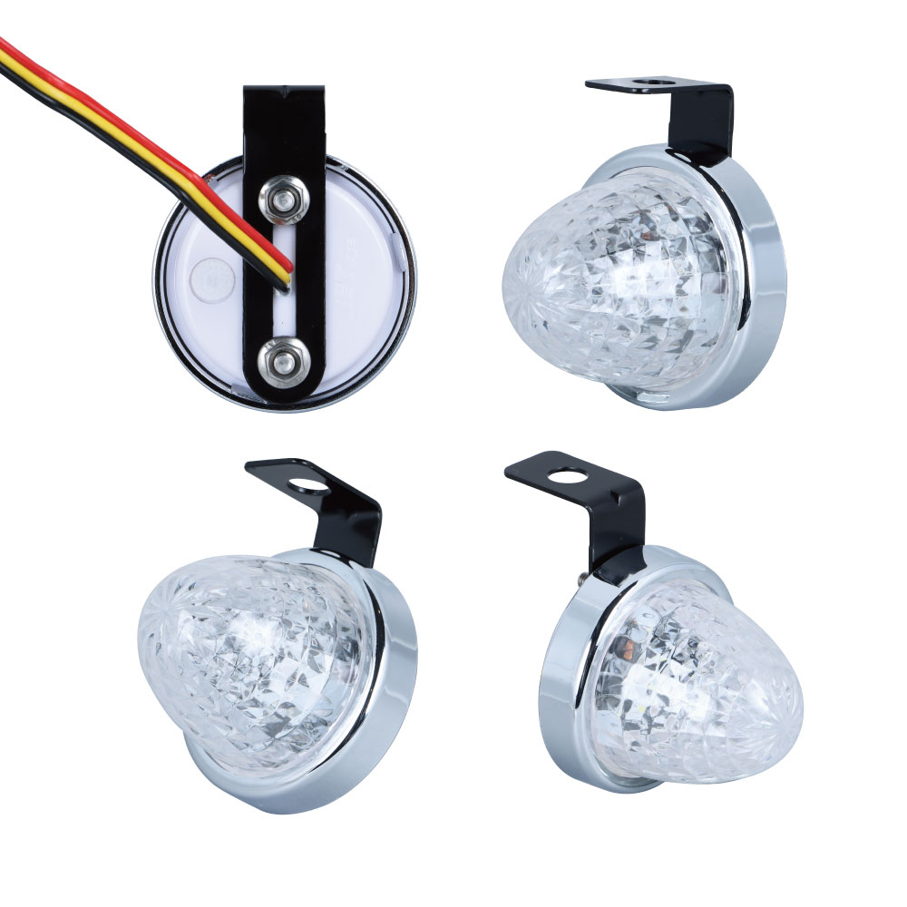 贅沢品 LEDマーカー インナーチューブ ミニ型 12V 24V 5色 メッキ ランプ 防水