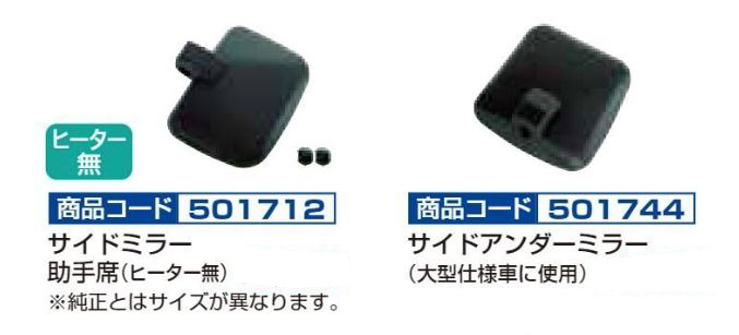 補修用純正タイプミラー 三菱ふそう 4t ベストワンファイター(H17.11